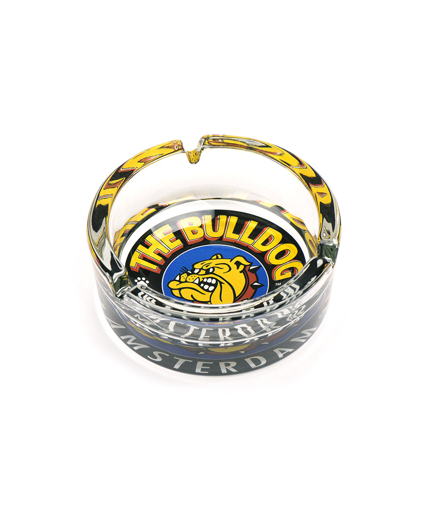 בולדוג מאפרת זכוכית צבעונית Bulldog Glass Ashtray Full Colour