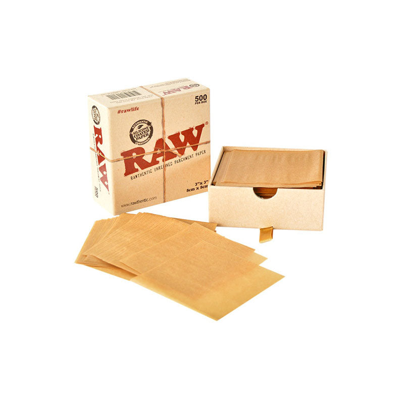 רו ניירות אפייה קטן – 500 יח’ | Raw rawthentic unrefined parchment paper 8cmX8cm