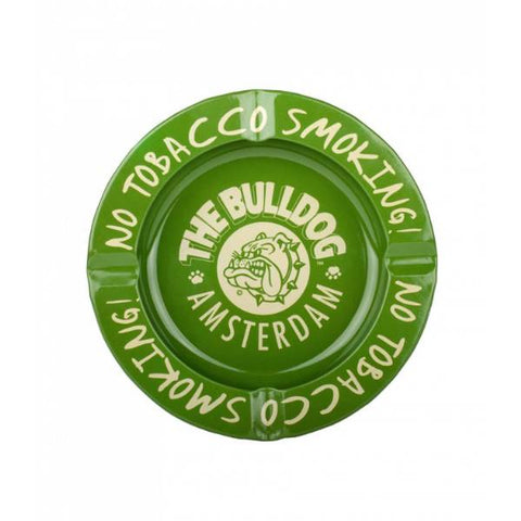 בולדוג מאפרת ברזל ירוקה BULLDOG Tin Ashtray Green